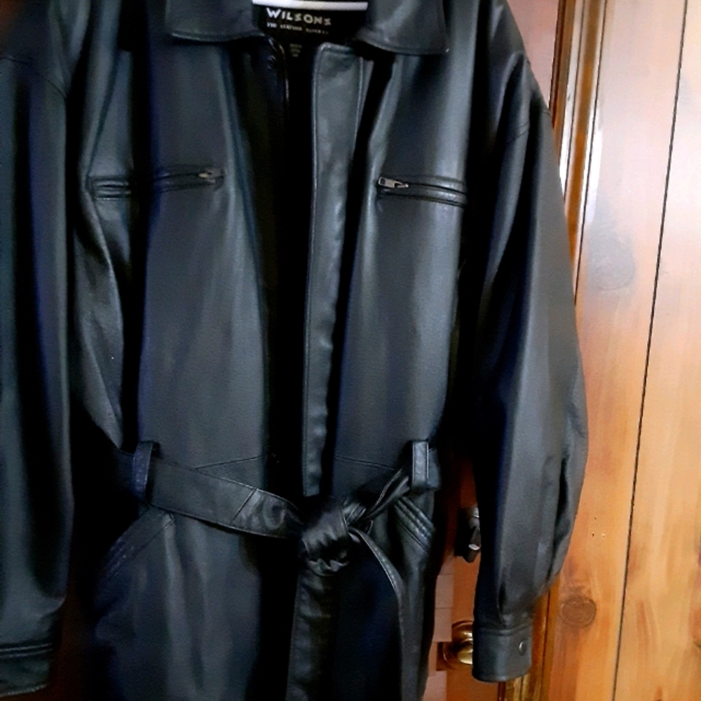 Leather coat